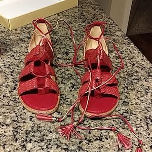 Gladiator woven Leather sandals